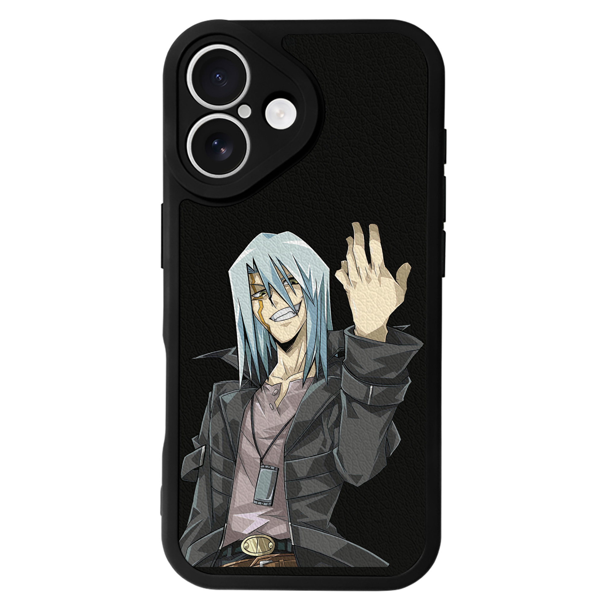 （画像用） 遊☆戯☆王 Yu-Gi-Oh! 【iPhone 16シリーズ対応】シリコンスマホケース（レザー調） 材質：シリコン